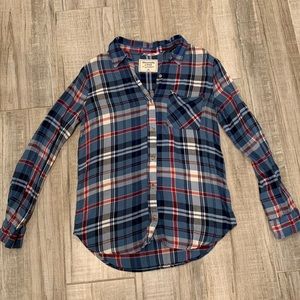 Abercrombie Light Flannel Blue Red M